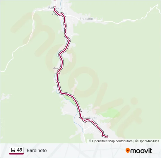 49 Bus Line Map