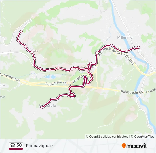 50 Bus Line Map