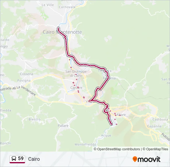 59 Bus Line Map