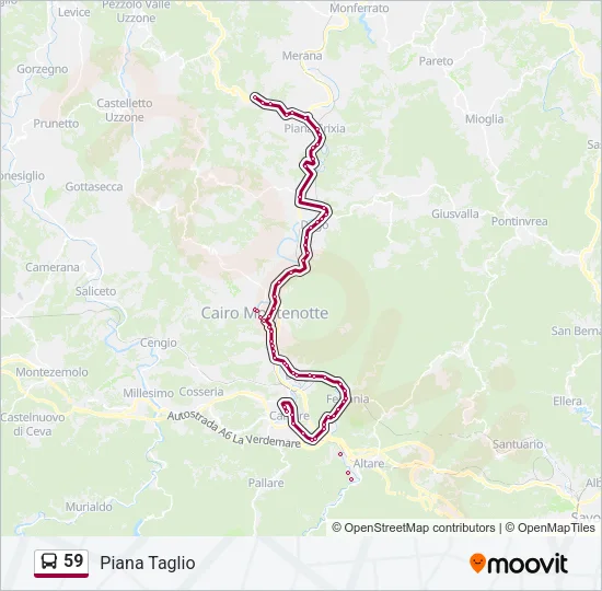 59 Bus Line Map