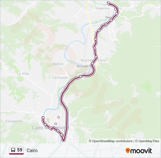 59 Bus Line Map