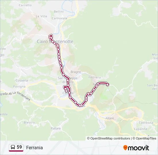 59 Bus Line Map