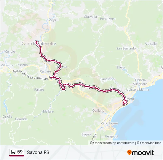 59 Bus Line Map