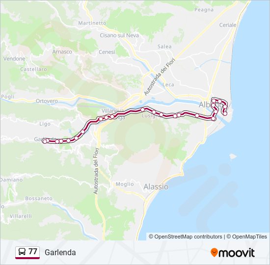 77 Route Schedules Stops Maps Garlenda Updated