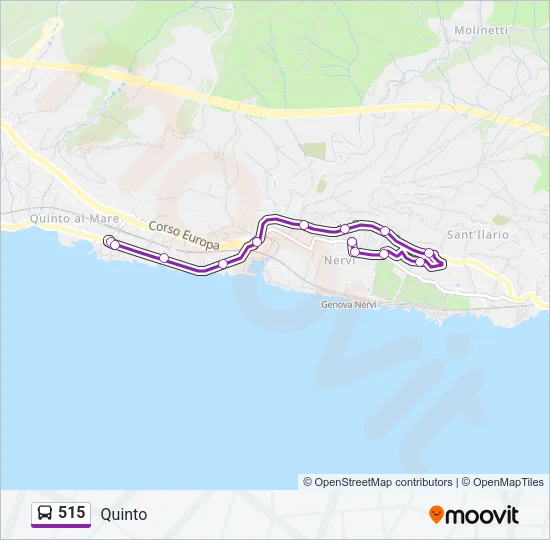 515 Bus Line Map