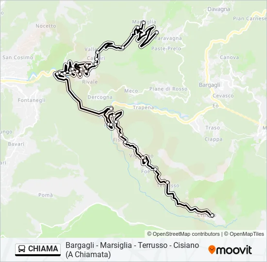 CHIAMA Bus Line Map
