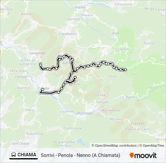 CHIAMA Bus Line Map