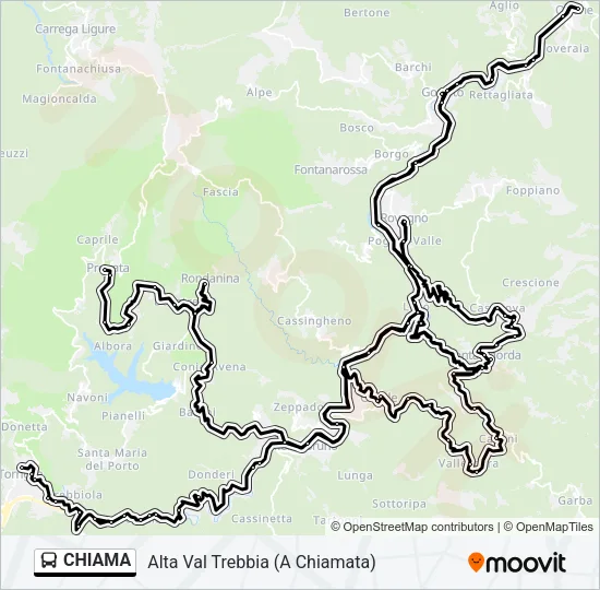 CHIAMA Bus Line Map
