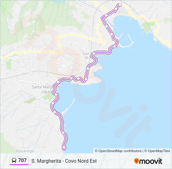 707 Bus Line Map