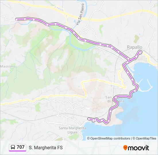 707 Bus Line Map