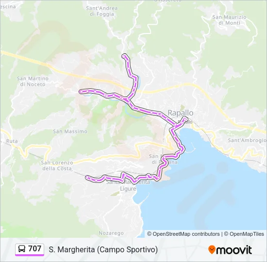707 Bus Line Map