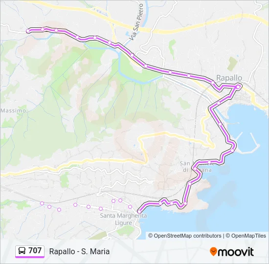 707 Bus Line Map