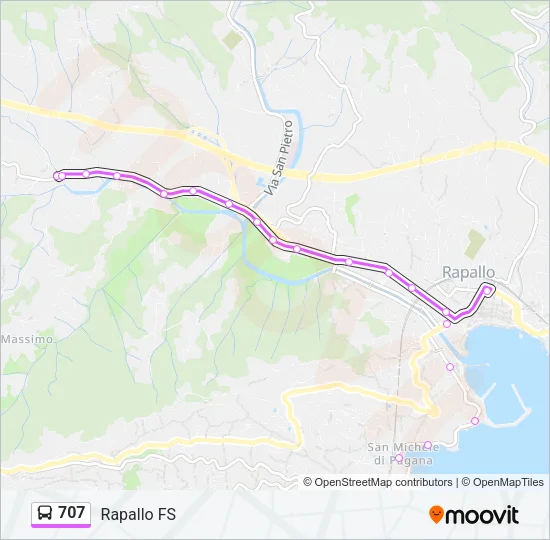 707 Bus Line Map
