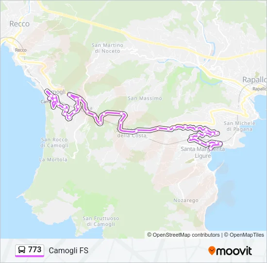773 Bus Line Map