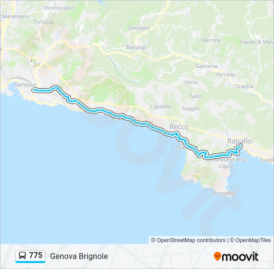 775 Bus Line Map