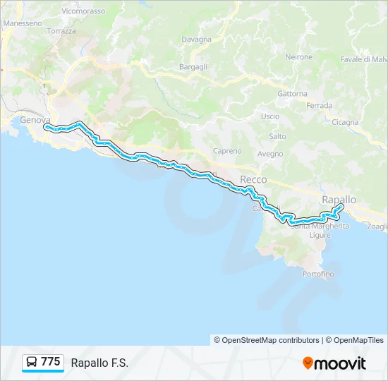 775 Bus Line Map