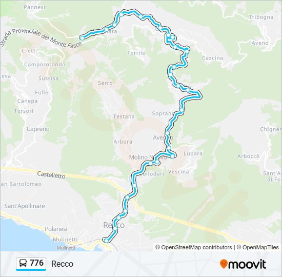 Percorso linea bus 776