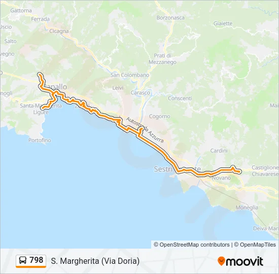 798 Bus Line Map