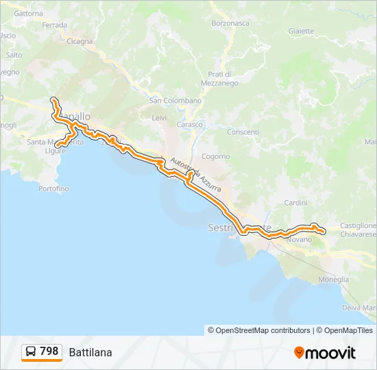 798 Bus Line Map
