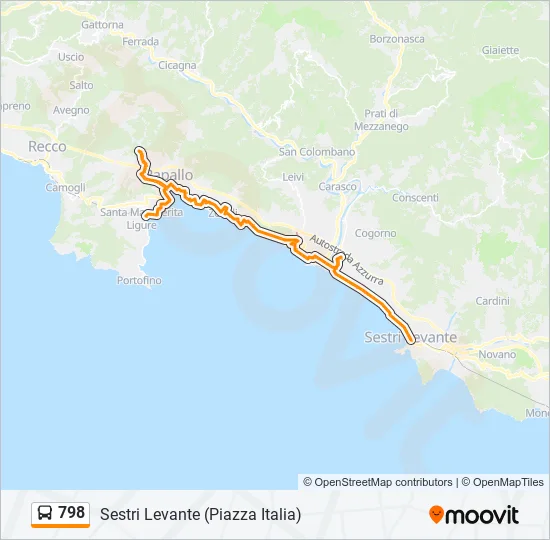 798 Bus Line Map
