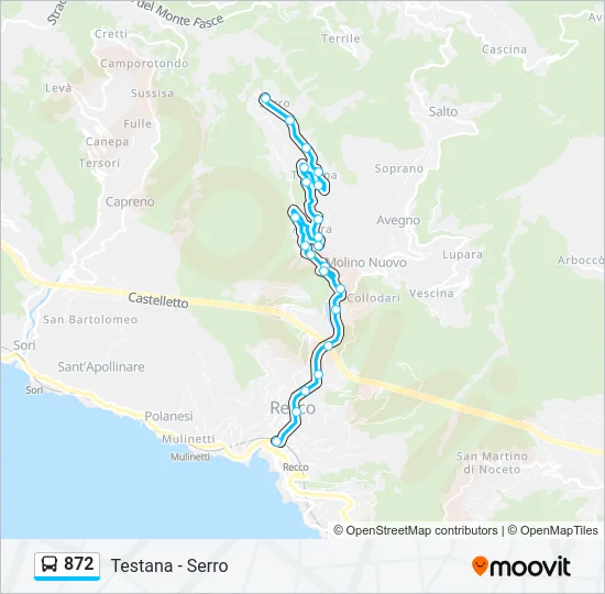 872 Bus Line Map