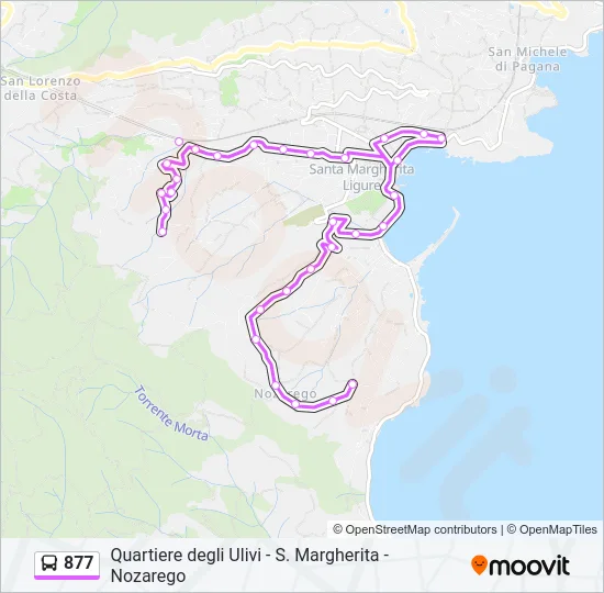 877 Bus Line Map