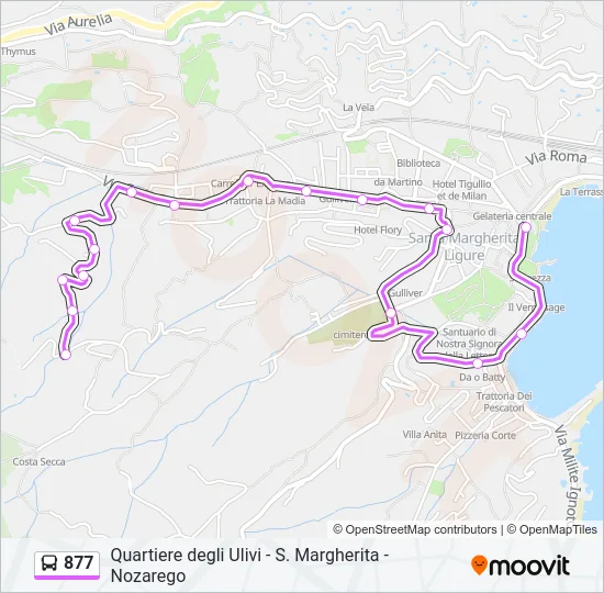 877 Bus Line Map