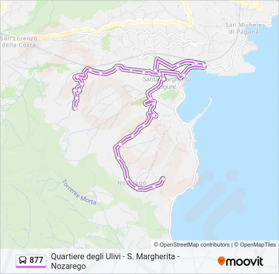 877 Bus Line Map