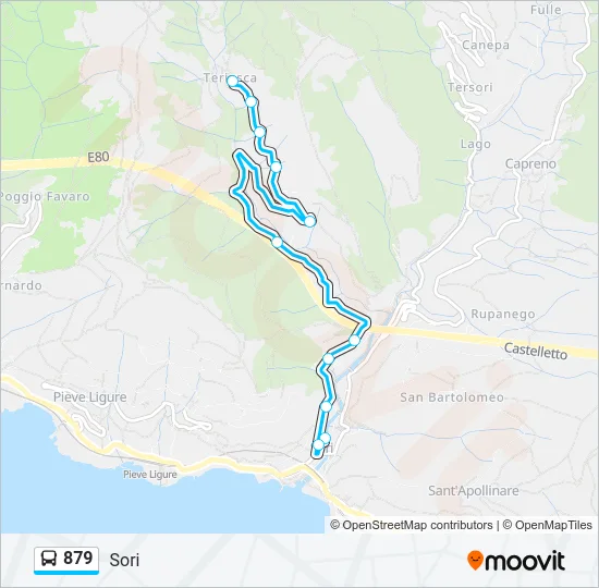 879 Bus Line Map