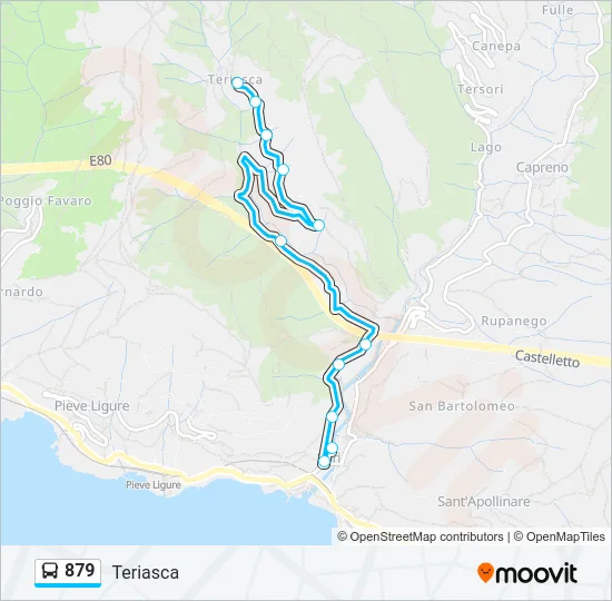 879 Bus Line Map