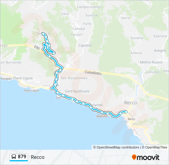 879 Bus Line Map