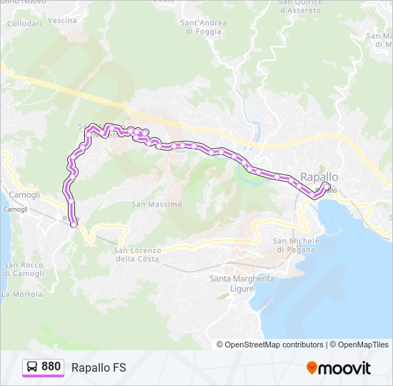 880 Route: Schedules, Stops & Maps - Rapallo FS (Updated)