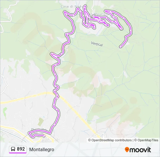 892 Bus Line Map