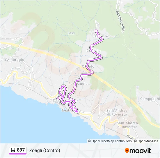 897 Bus Line Map