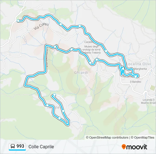993 Bus Line Map