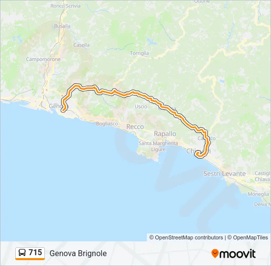715 Bus Line Map