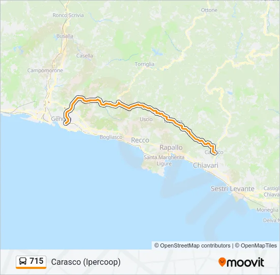 715 Bus Line Map