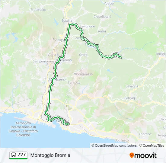727 Bus Line Map
