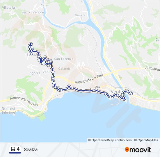 4 Bus Line Map