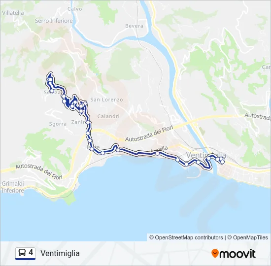 4 Bus Line Map
