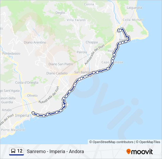 12 Bus Line Map
