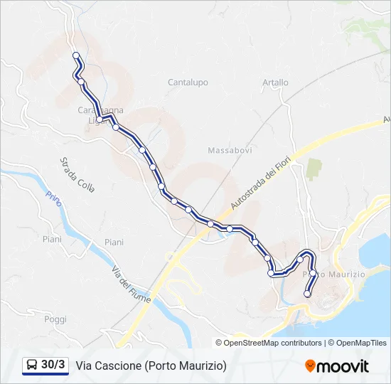 30/3 Bus Line Map