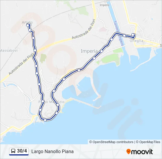30/4 Bus Line Map
