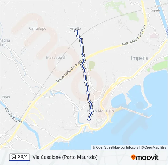 30/4 Bus Line Map