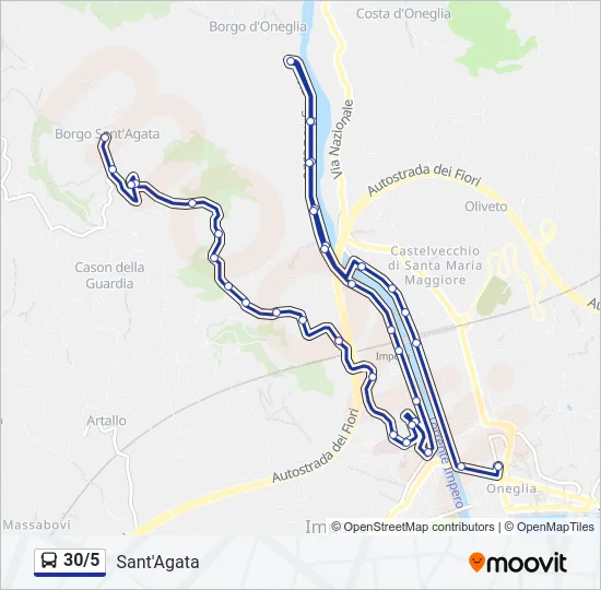 30/5 Bus Line Map