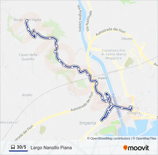 30/5 Bus Line Map