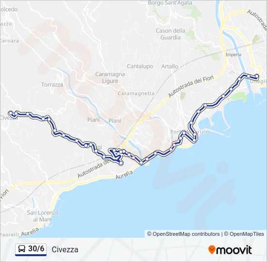 30/6 Bus Line Map