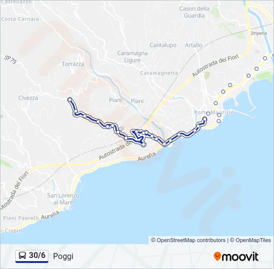 30/6 Bus Line Map