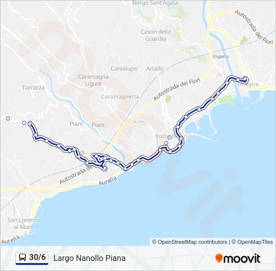 30/6 Bus Line Map