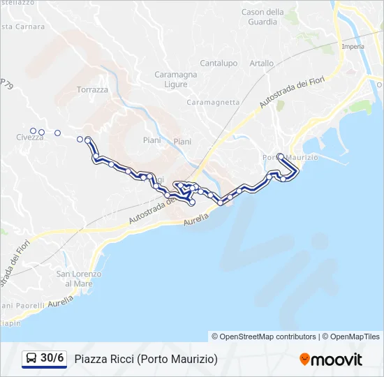30/6 Bus Line Map